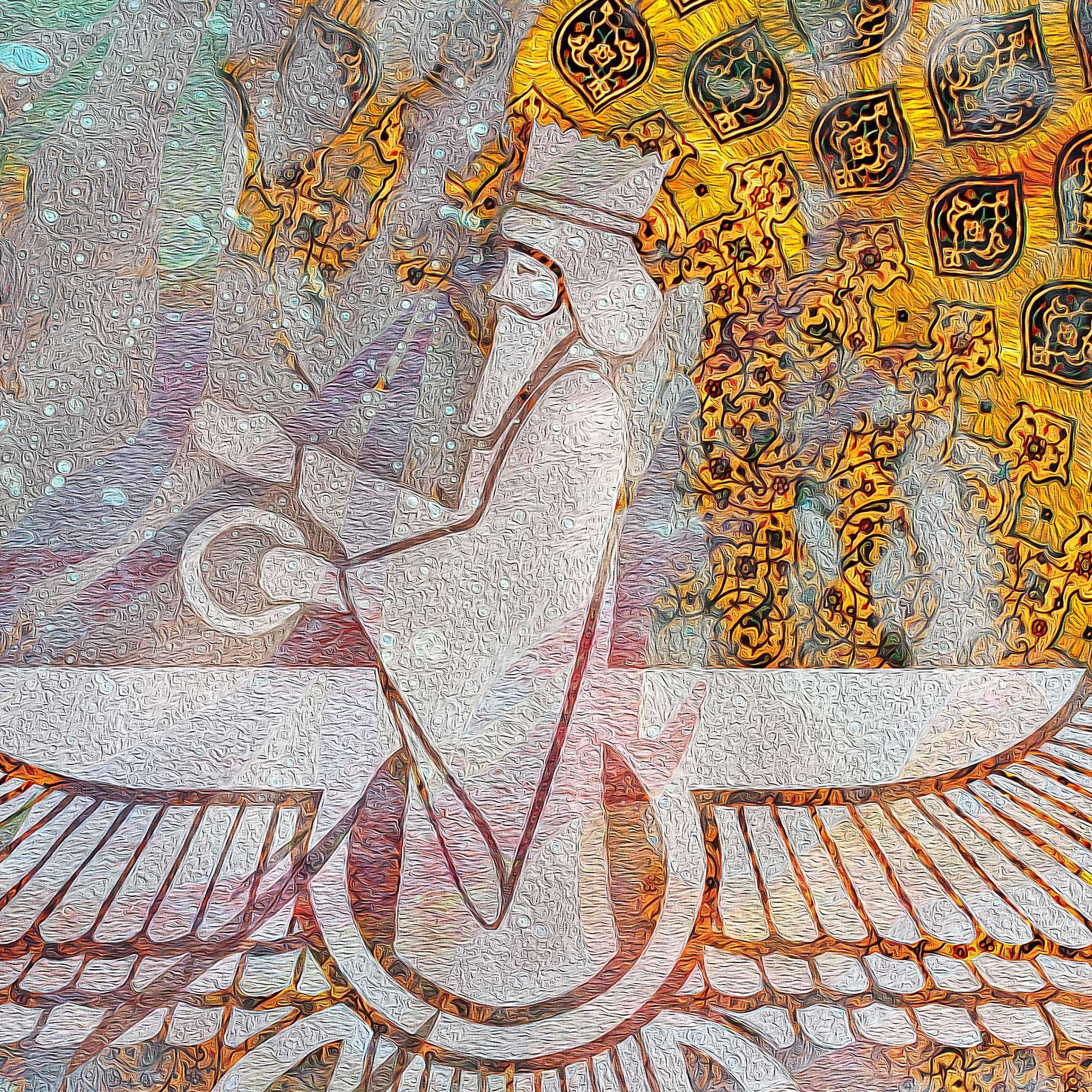 Faravahar Persian wall art, alternate artwork view 3
