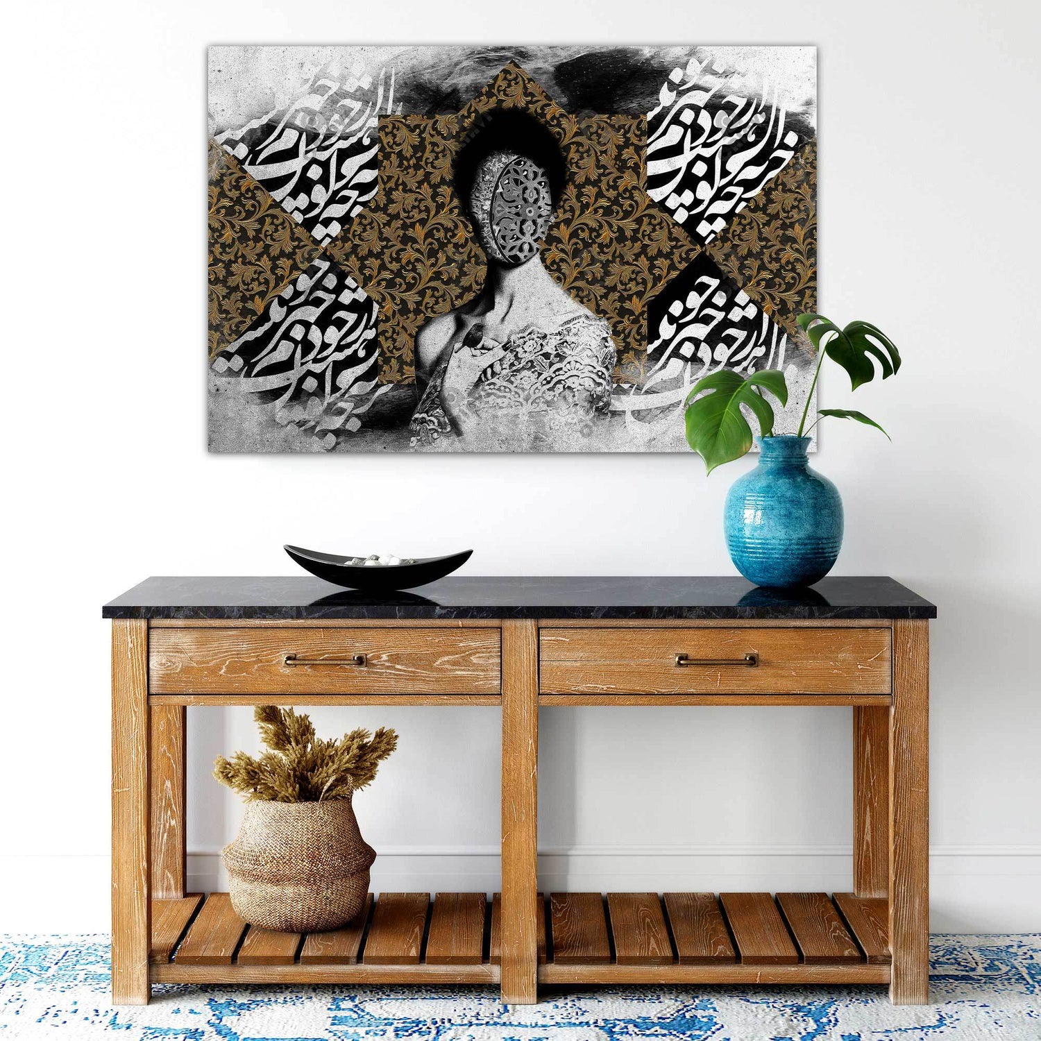 Essence of Self | Hafez Poetry Canvas Art | Persian Calligraphy Wall Art - ORIAVI