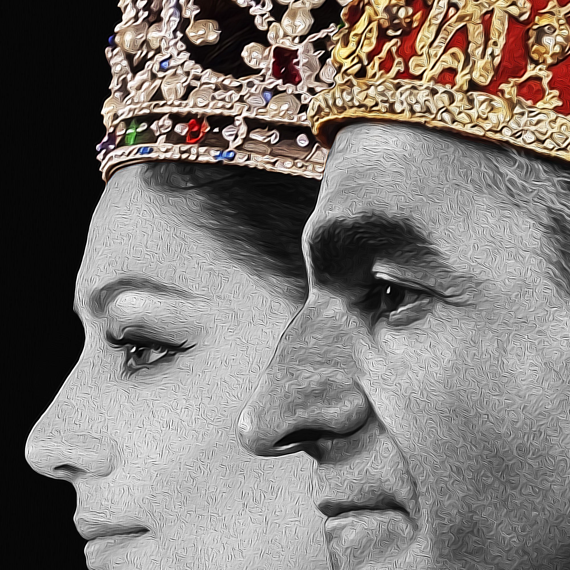 Pahlavi Royal Family — Persian Royal Heritage Portrait Canvas