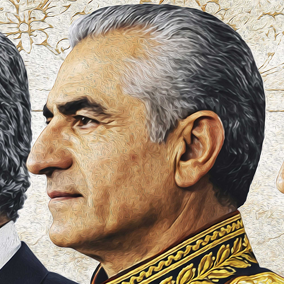 Pahlavi Royal Family — Three Generations Persian Heritage Canvas