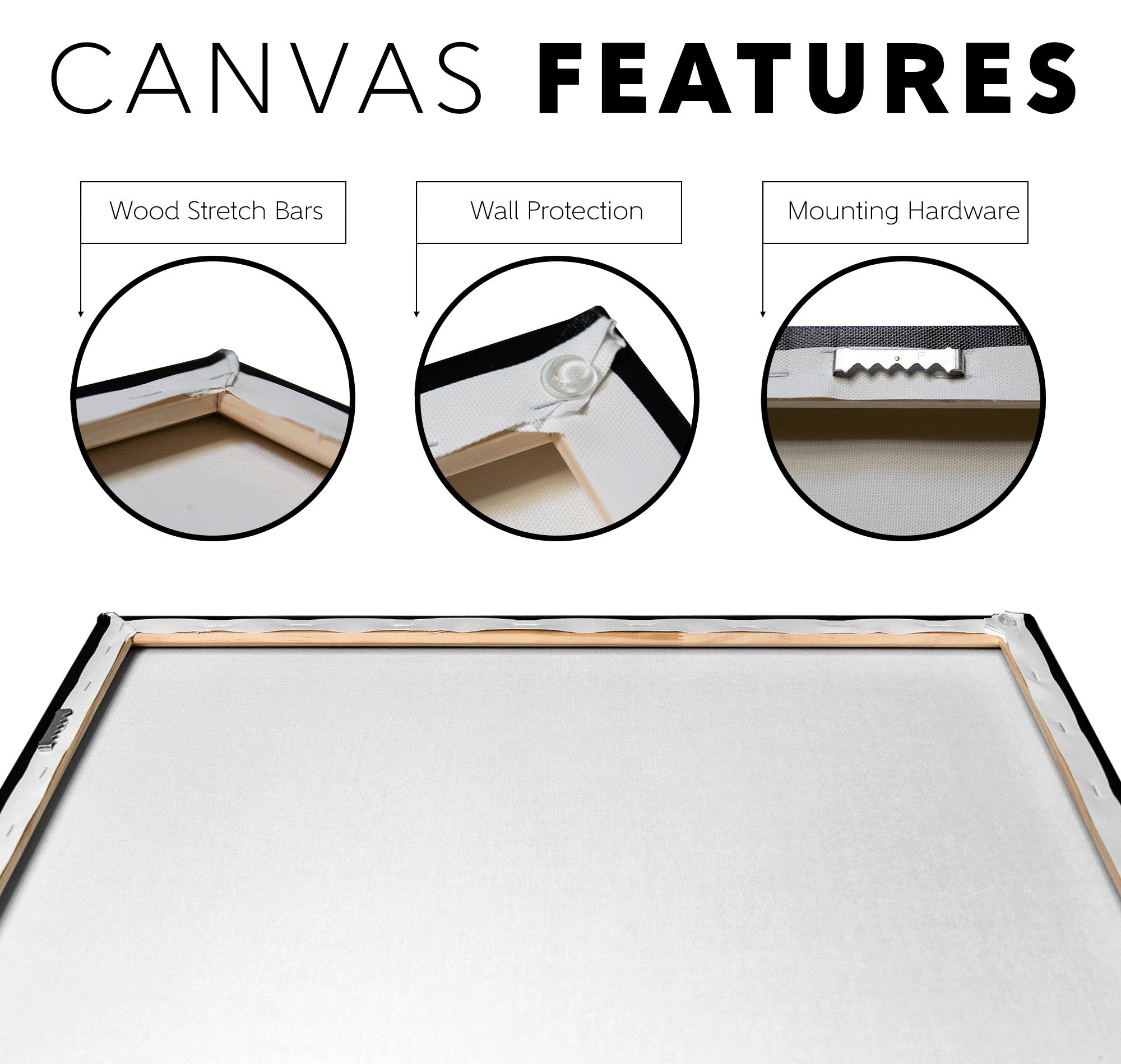 Majestic Essence ready-to-hang canvas features and materials