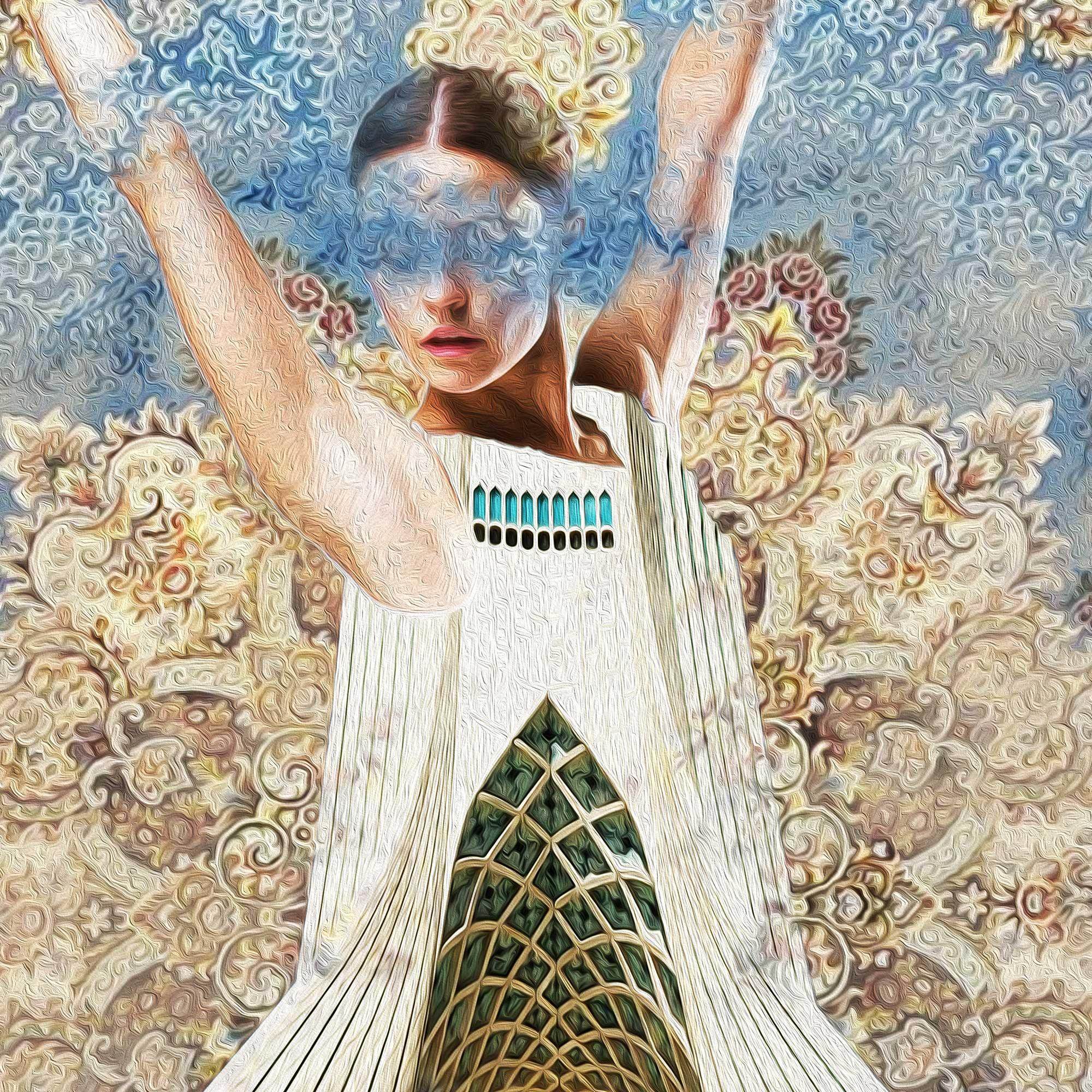 Dance and Freedom Persian wall art, alternate artwork view 2