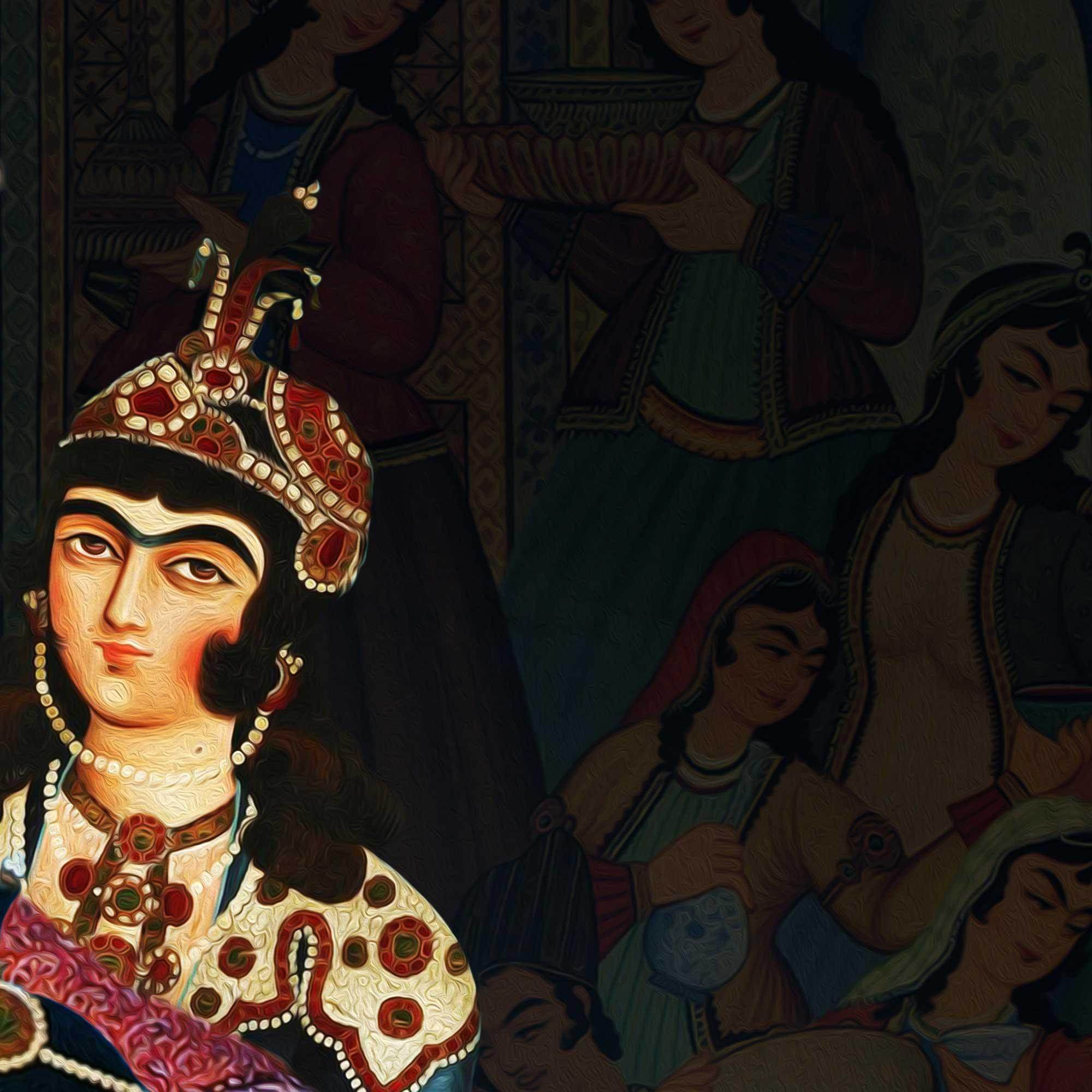 Qajar Court Persian wall art, alternate artwork view 3