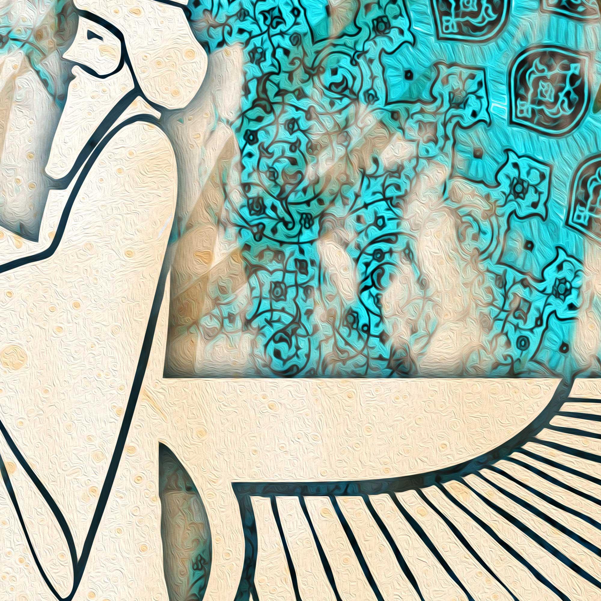 Custom Faravahar Canvas Art - 3X24"X32" - ORIAVI