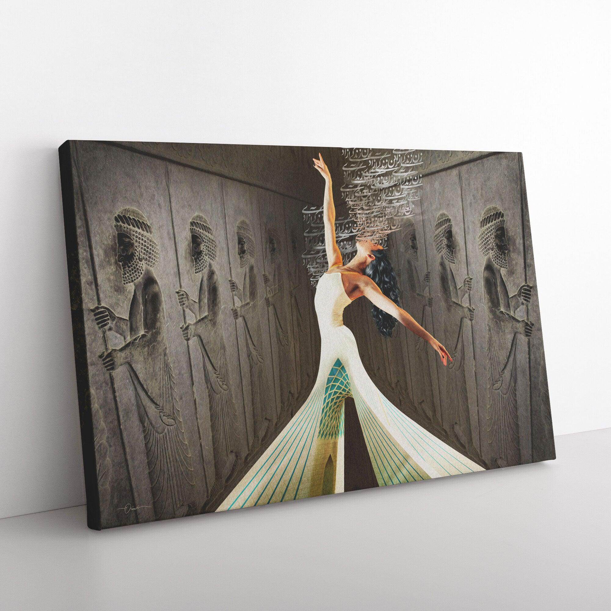 Woman, Life, Freedom Persian wall art, alternate artwork view 5