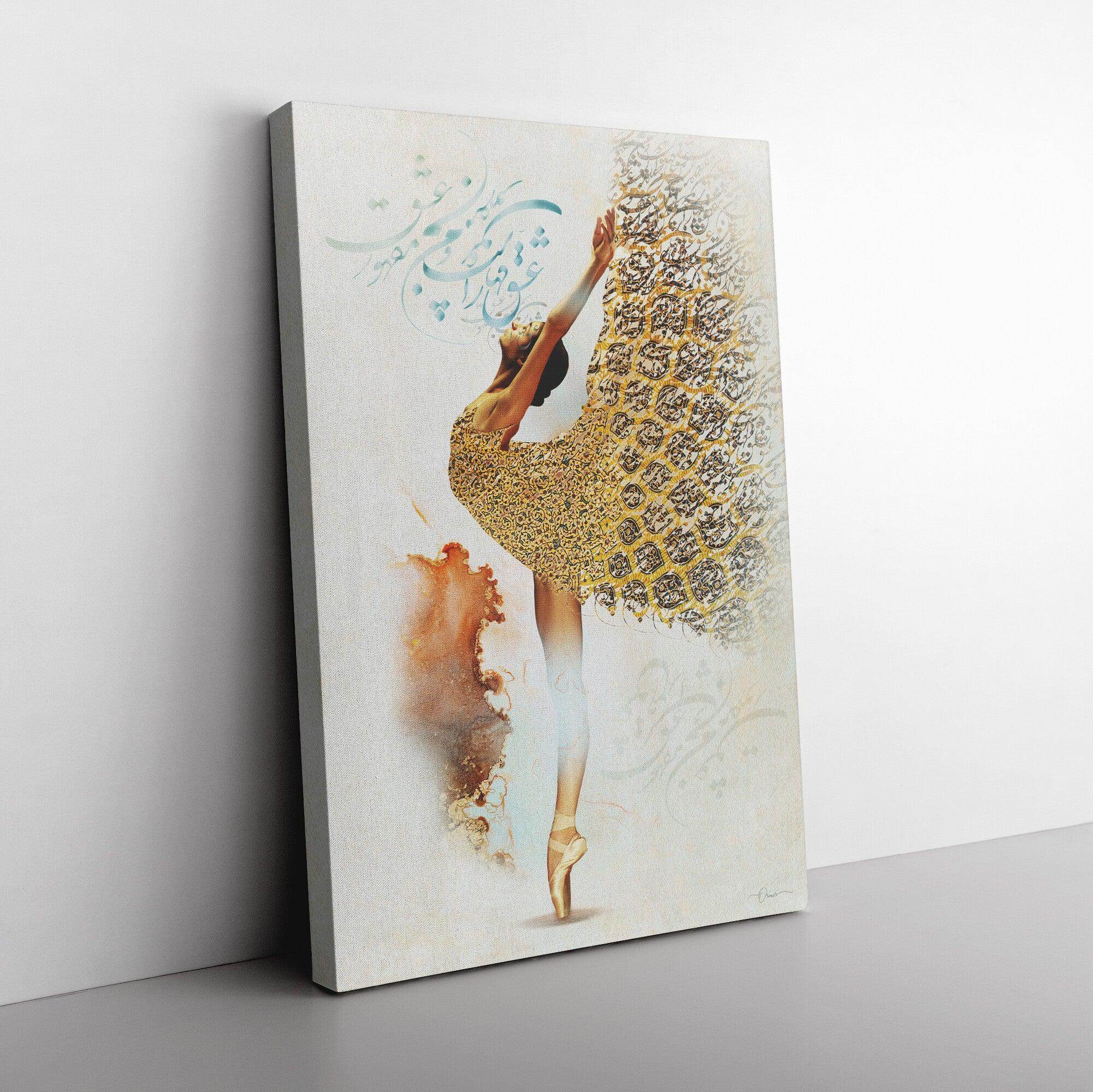 Love is mighty | Persian Calligraphy Painting | Iranian Wall Art - ORIAVI