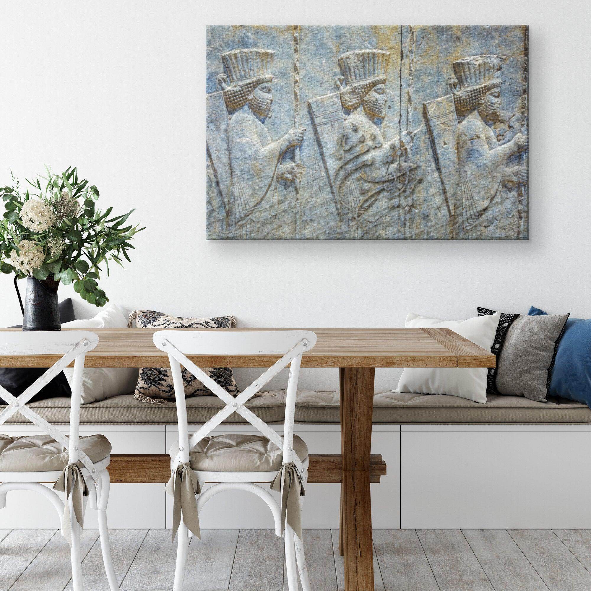 Cho Iran Nabashad Persian canvas displayed in an interior setting, view 5