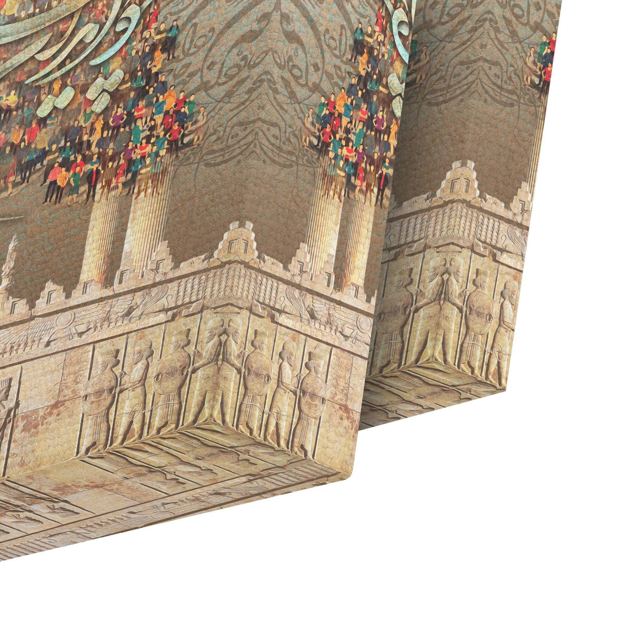 Gallery-wrapped canvas depth and edge profile detail
