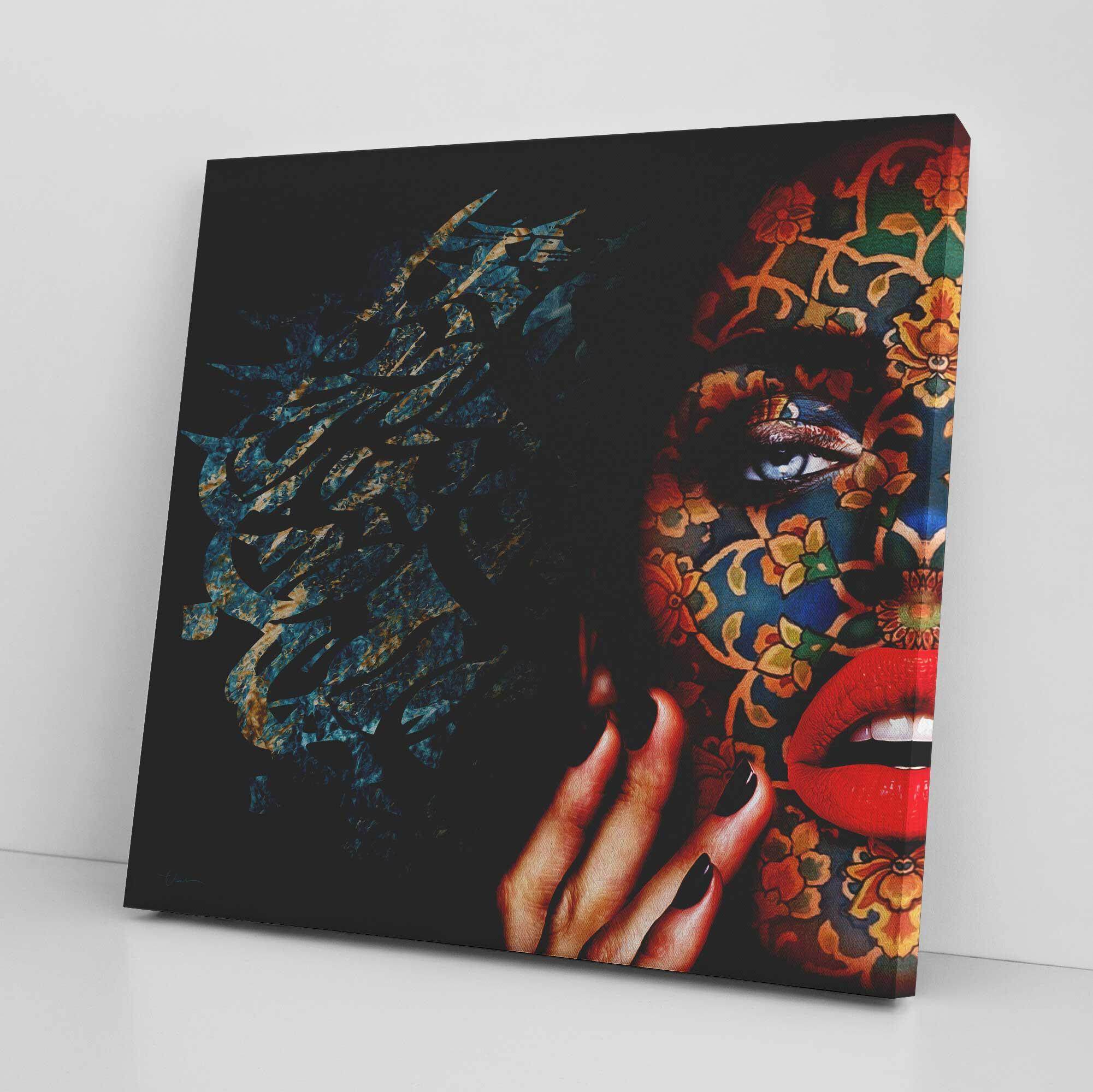 Jamaal e Jaanaan | Elegant & Modern Persian Calligraphy Canvas Wall Art - ORIAVI