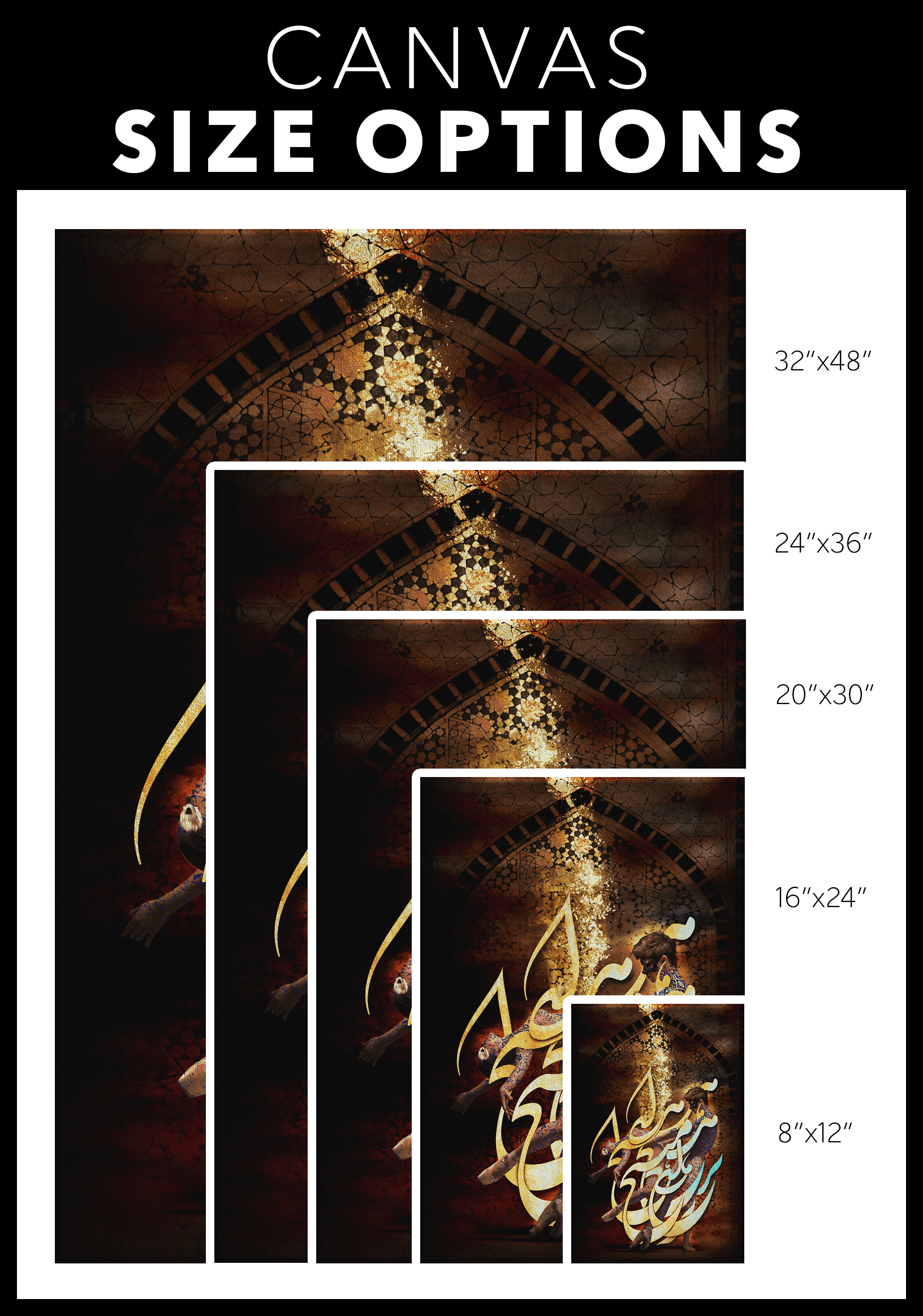 Hich Bar Hich Persian wall art, alternate artwork view 7
