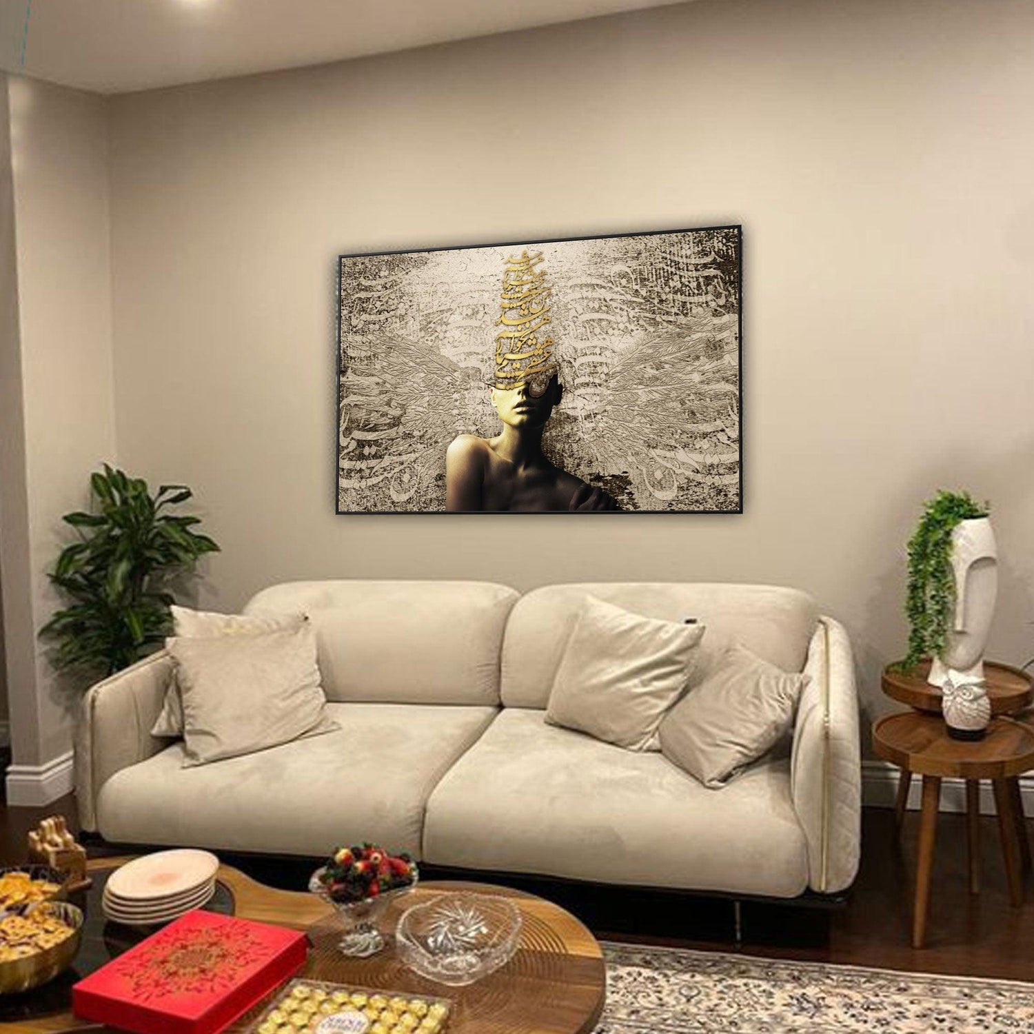 Custom Canvas (I won't be conscious) H-60"X40" With Black Floater Frame - ORIAVI