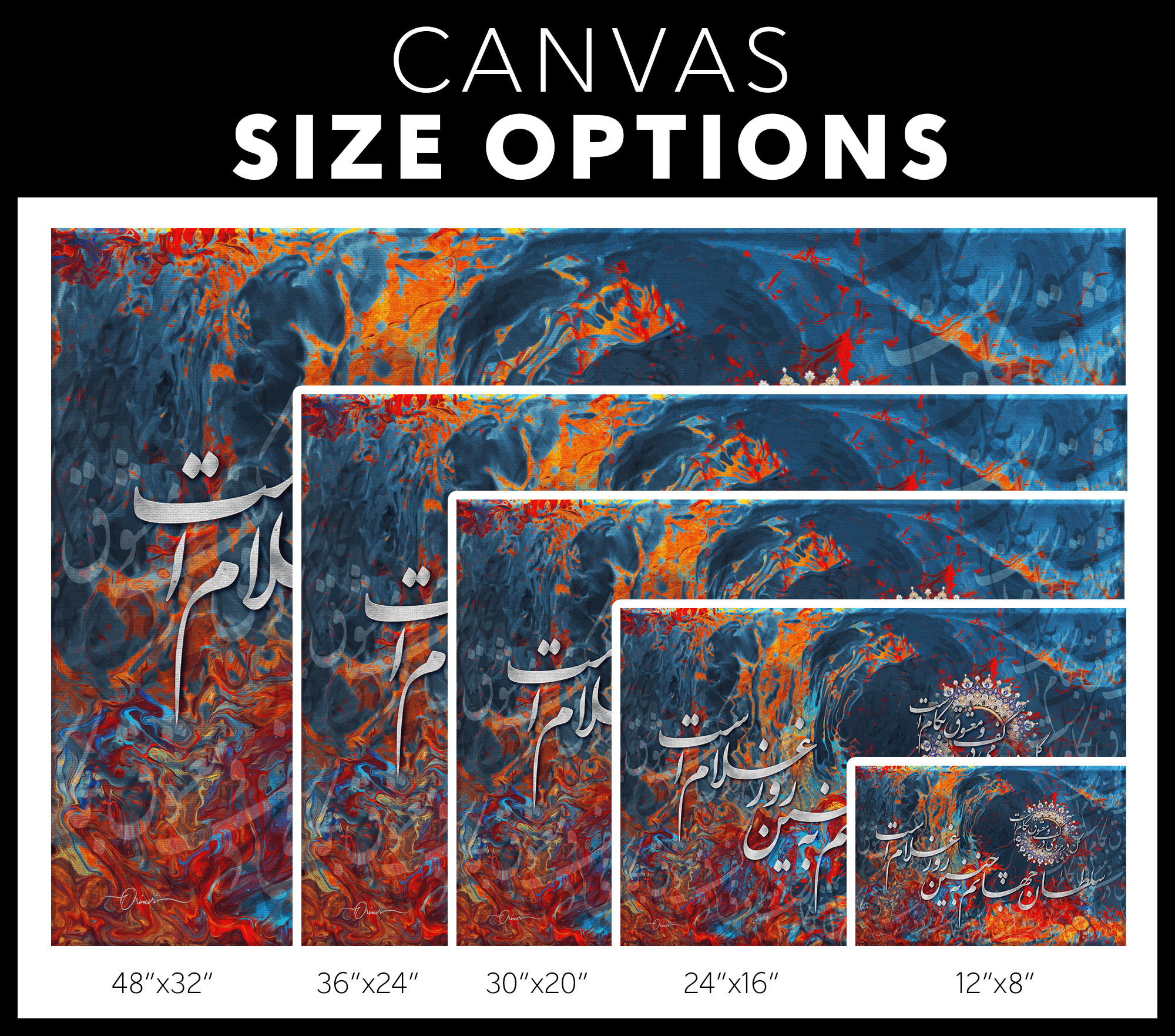 My Lover I Embrace | Persian Wall Art | Persian Home Wall Decor - ORIAVI