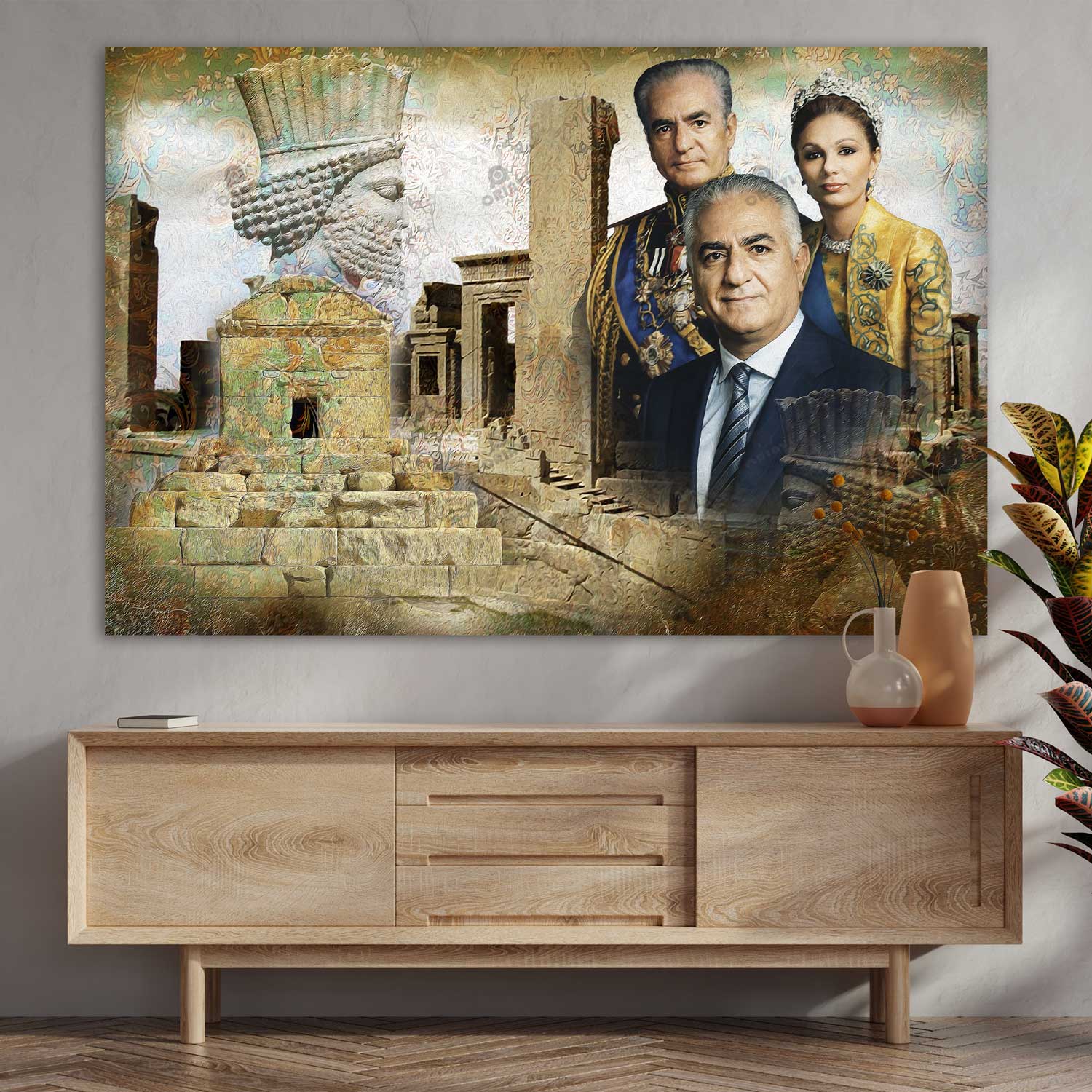 Pahlavi Royal Family - Tomb of Cyrus the great &amp; Takht-e Jamshid | Persian Wall Art