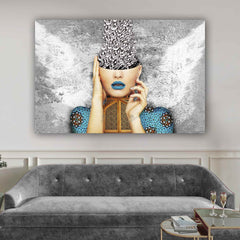 You Are Among the Heart — Saadi Silver Persian Portrait Canvas