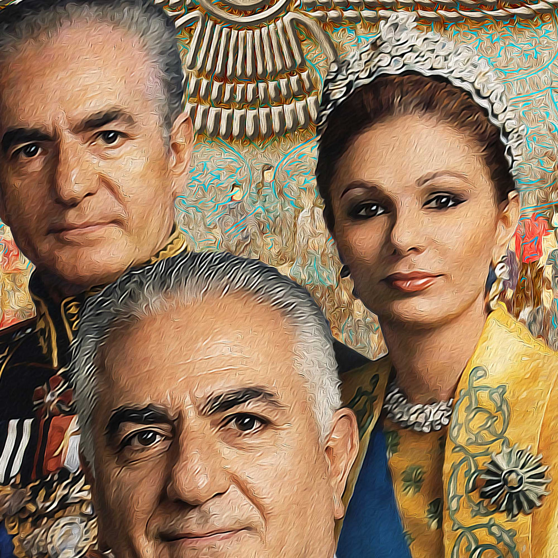Pahlavi Royal Family - Cho IRAN nabashad | Persian Calligraphy Wall Art Print