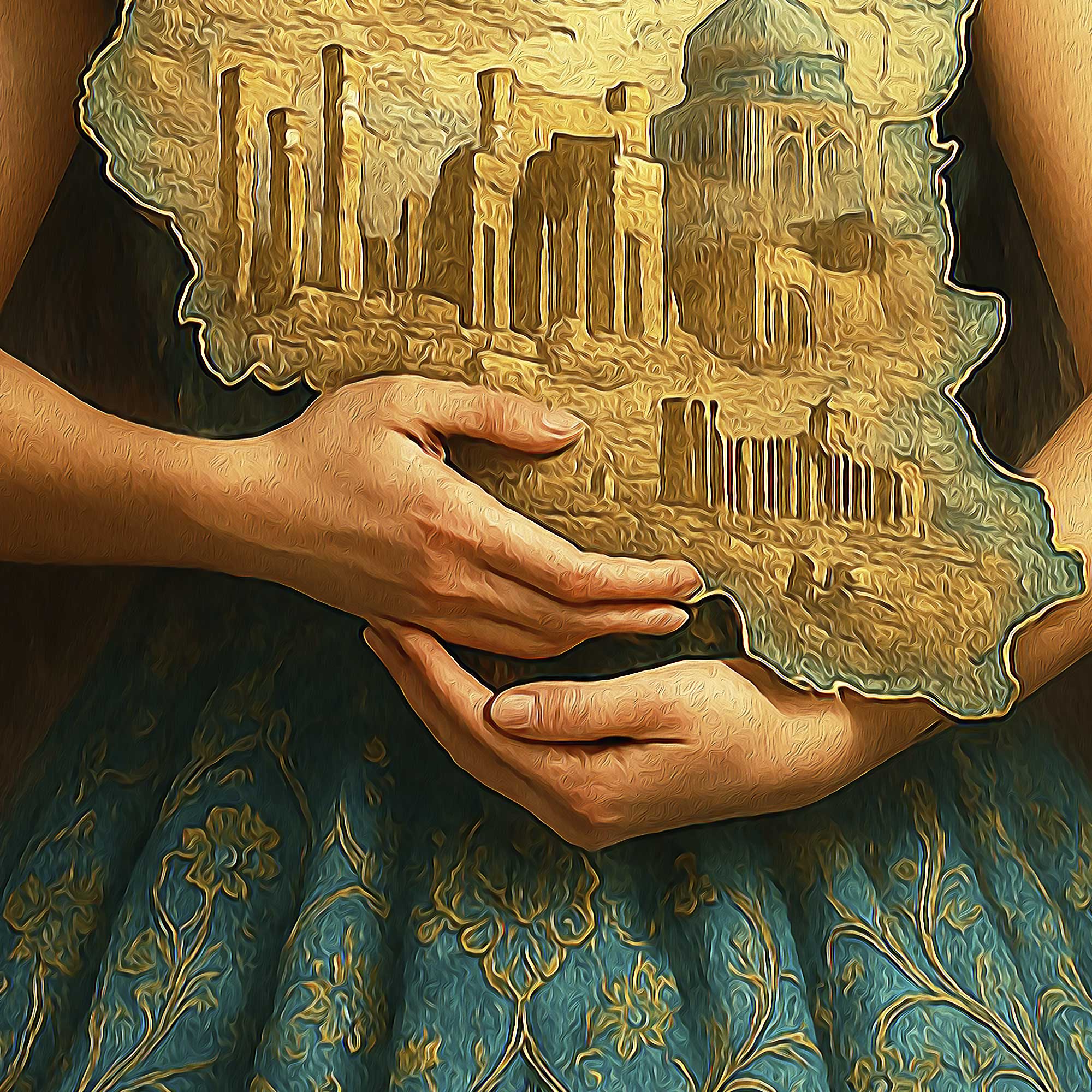 Sokhan-e Eshgh Persian wall art, alternate artwork view 3