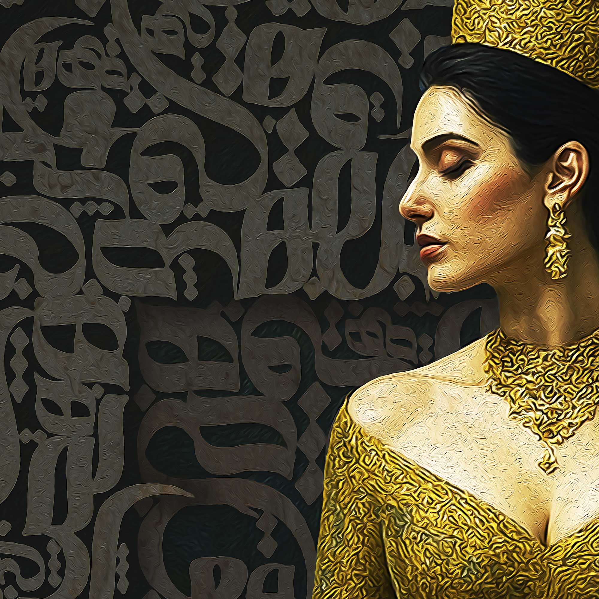 Woman, Life, Freedom Persian wall art, alternate artwork view 4
