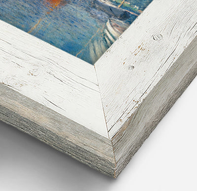 Custom Canvas Art With Barnwood - Driftwood White Frame