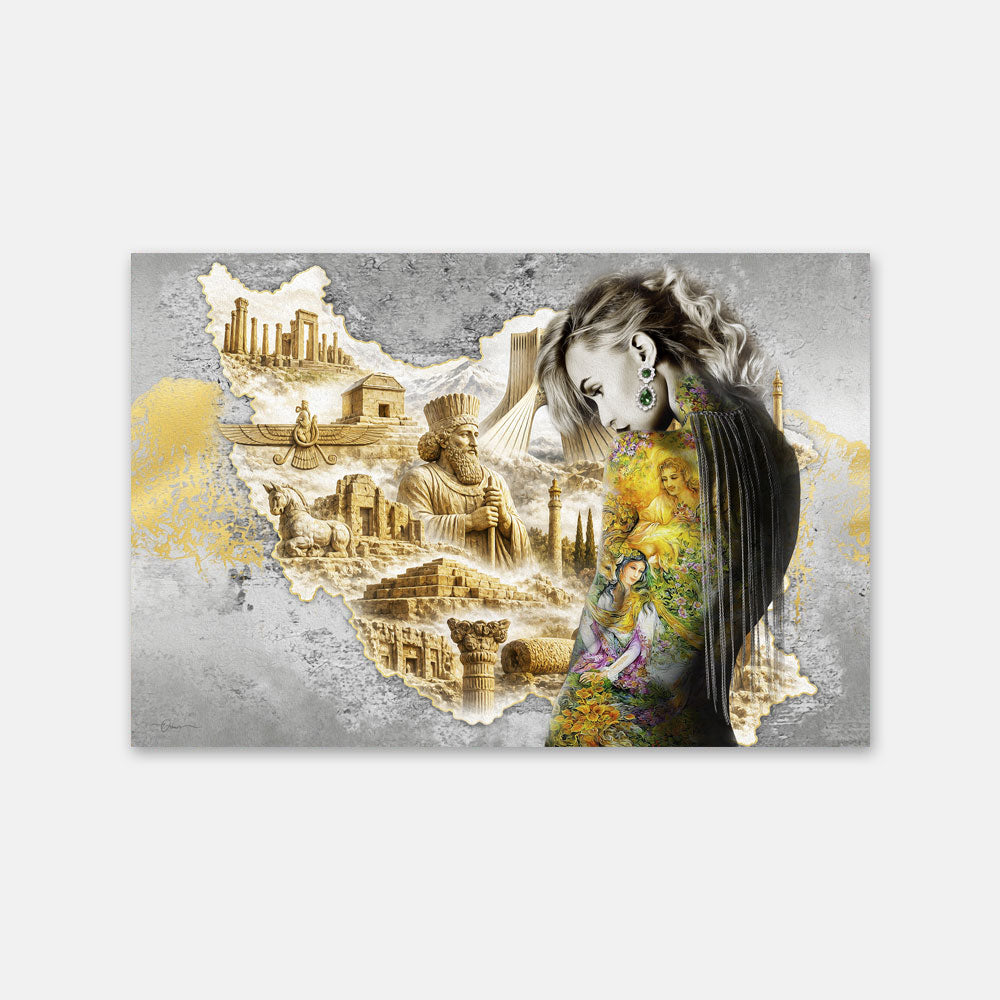 My Iran — Persepolis Persian Woman Heritage Canvas
