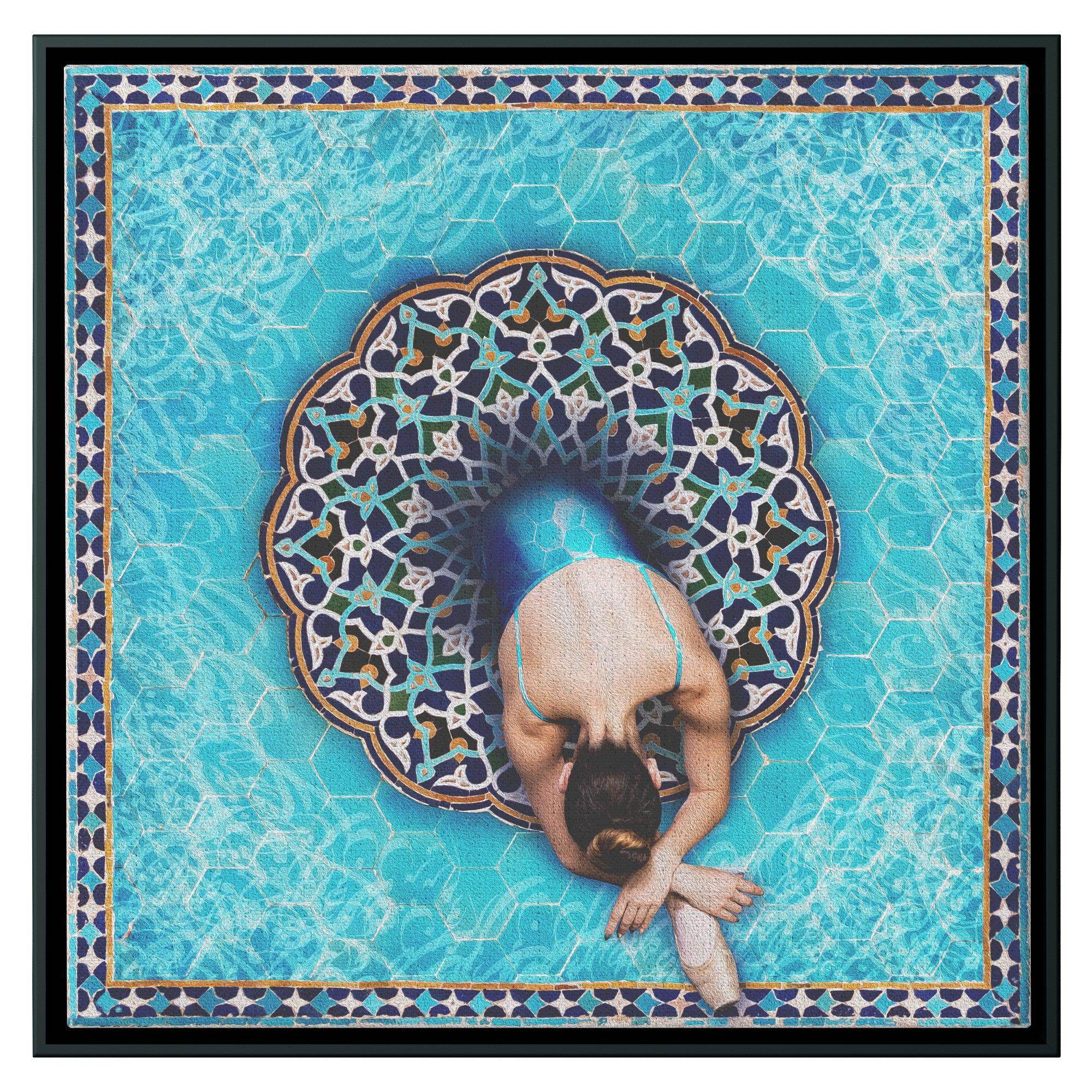 Sokhan e Eshgh - Sqare Framed Canvas - Persian Calligraphy - Wall Art - Iranian Gift - ORIAVI