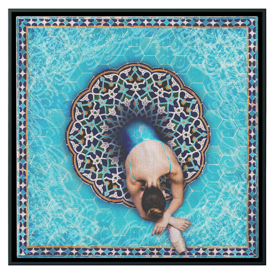 Sokhan e Eshgh - Sqare Framed Canvas - Persian Calligraphy - Wall Art - Iranian Gift - ORIAVI