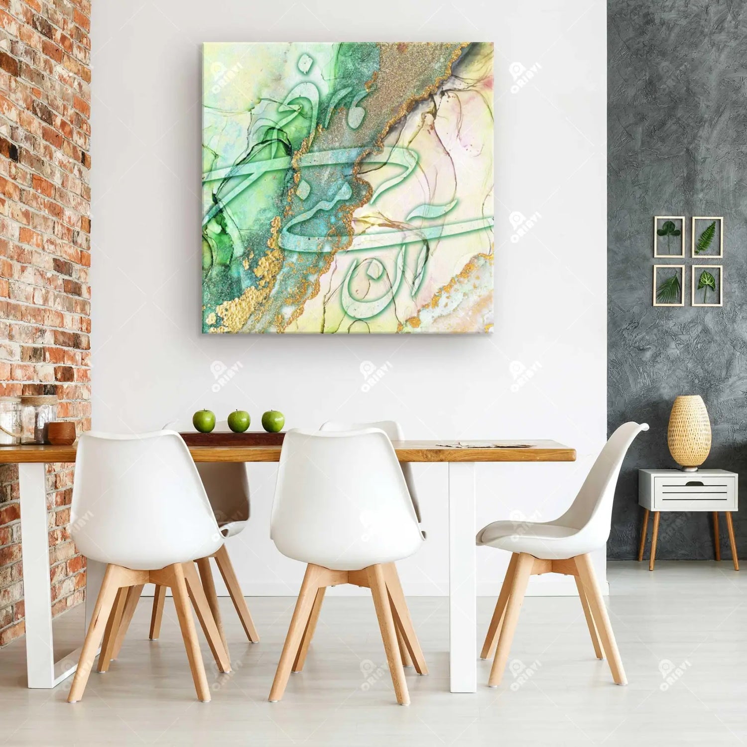Persian nastaliq calligraphy in soft pastel, Rumi&