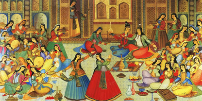 Bazm-o Raghs — Antique Persian Miniature Canvas