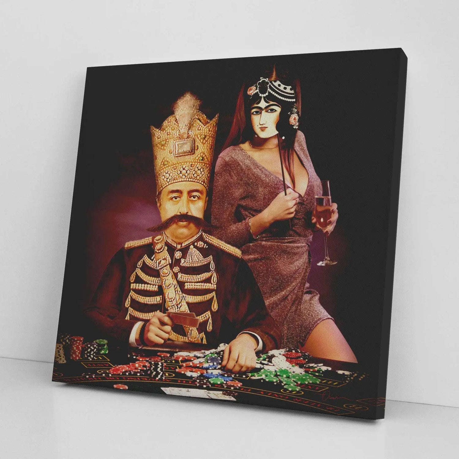 Casino Qajar Persian wall art, alternate artwork view 5