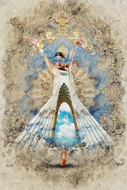 Dance and Freedom — Persian Dancer Portrait Canvas