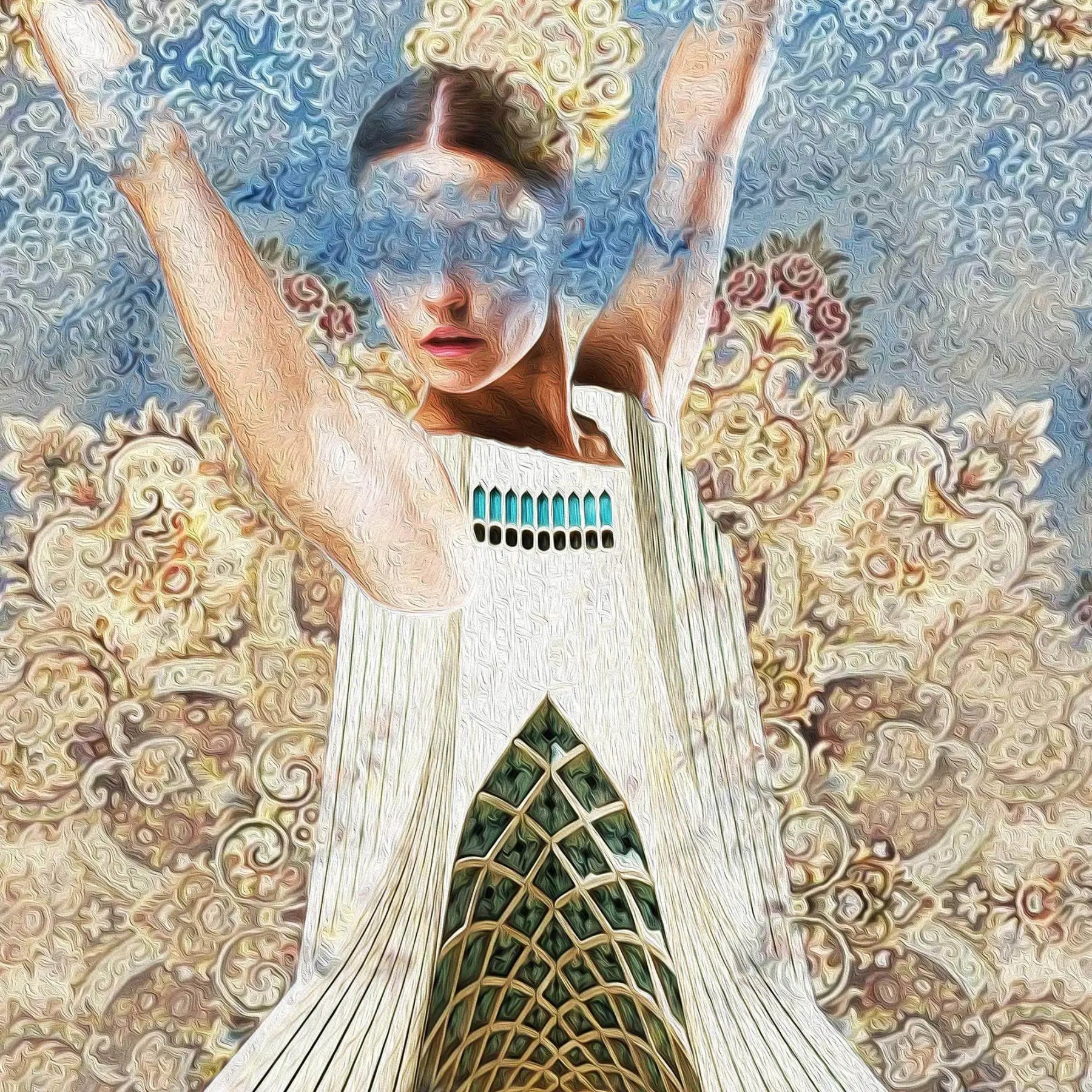 Dance and Freedom Persian wall art, alternate artwork view 2