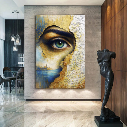 Ensanam Arezoust — Rumi Eye Persian Calligraphy Canvas