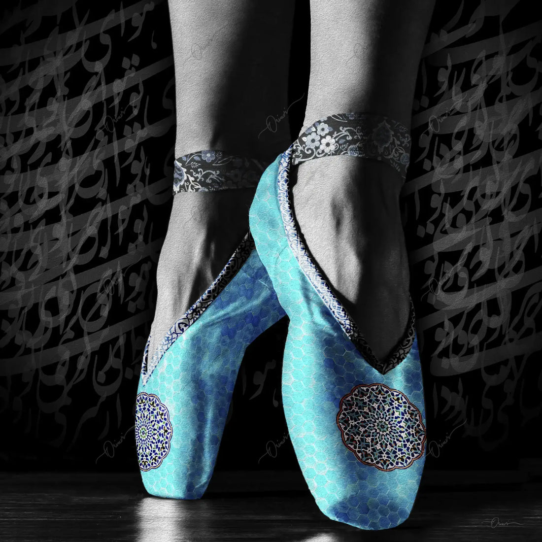 Havay-e Kooye To — Hafez Blue Ballet Calligraphy Canvas