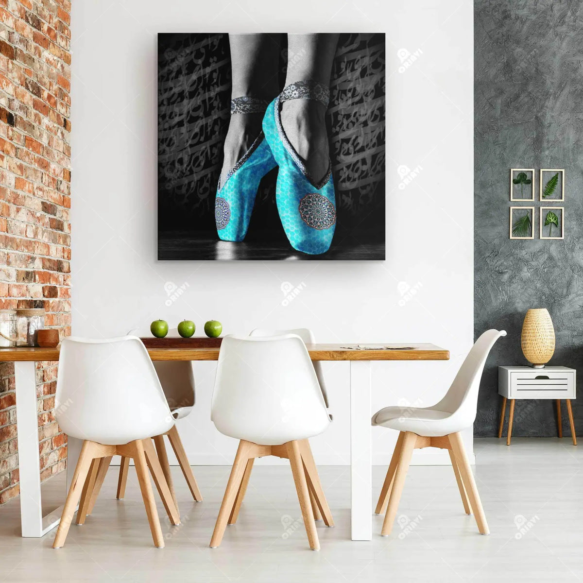 Havay-e Kooye To — Hafez Blue Ballet Calligraphy Canvas