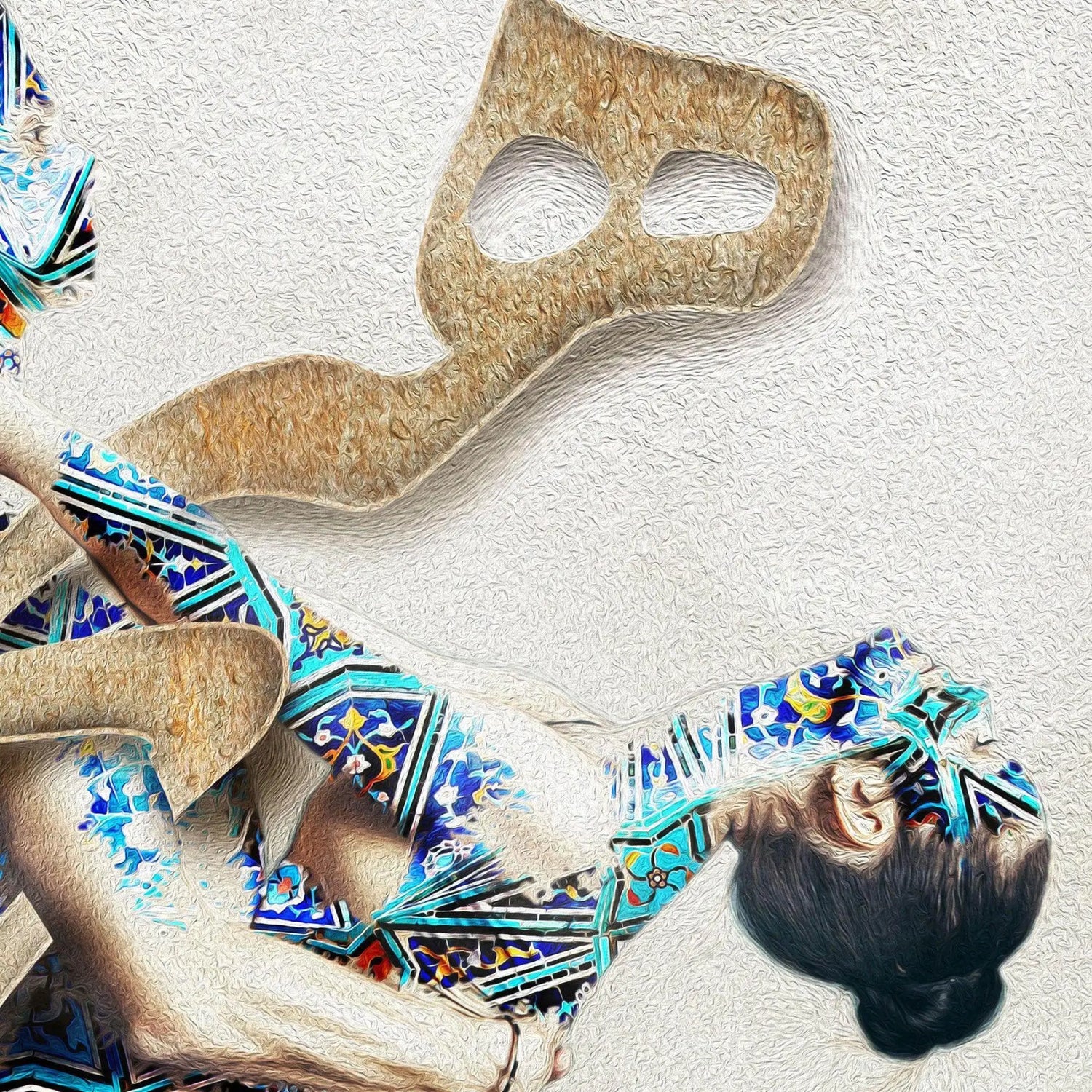 Hich Persian wall art, alternate artwork view 2