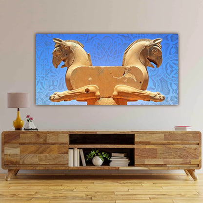 Huma Bird in Persepolis — Persian Heritage Canvas