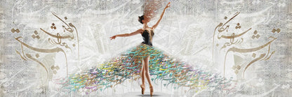 I Am Waiting for You — Nima Yushij White Dancer Canvas