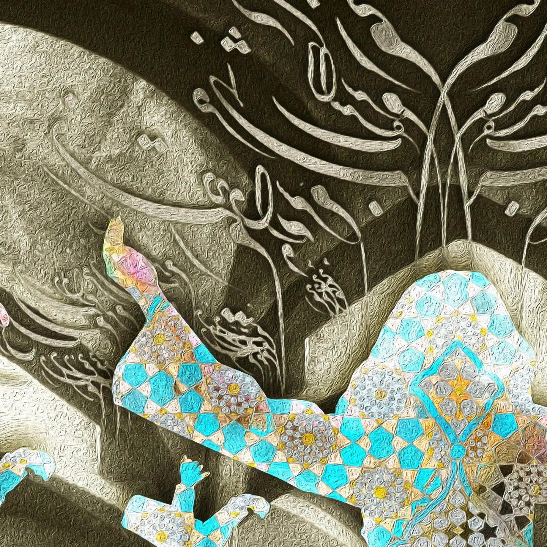 I Was Dead Persian wall art, alternate artwork view 2
