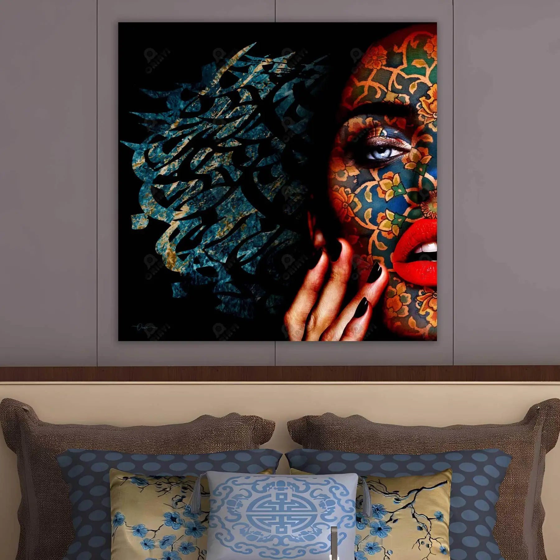 Jamaal-e Jaanaan — Hafez Persian Mosaic Portrait Canvas