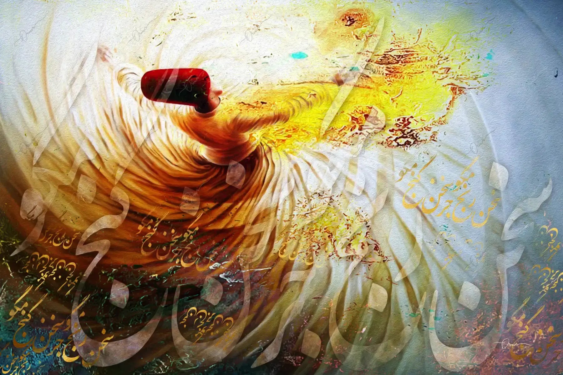 Just Talk About the Treasure — Rumi Golden Dancer Canvas
