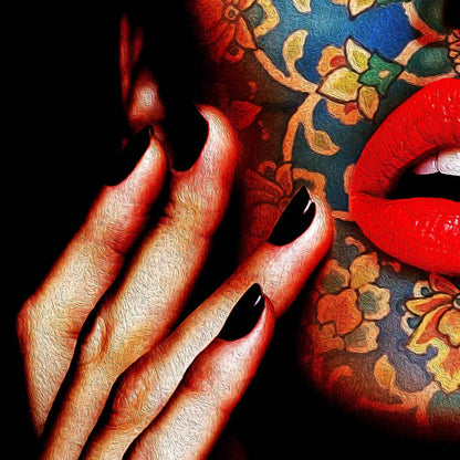 Lovely Face Persian wall art, alternate artwork view 3