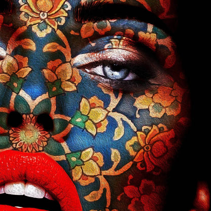Lovely Face Persian wall art, alternate artwork view 2