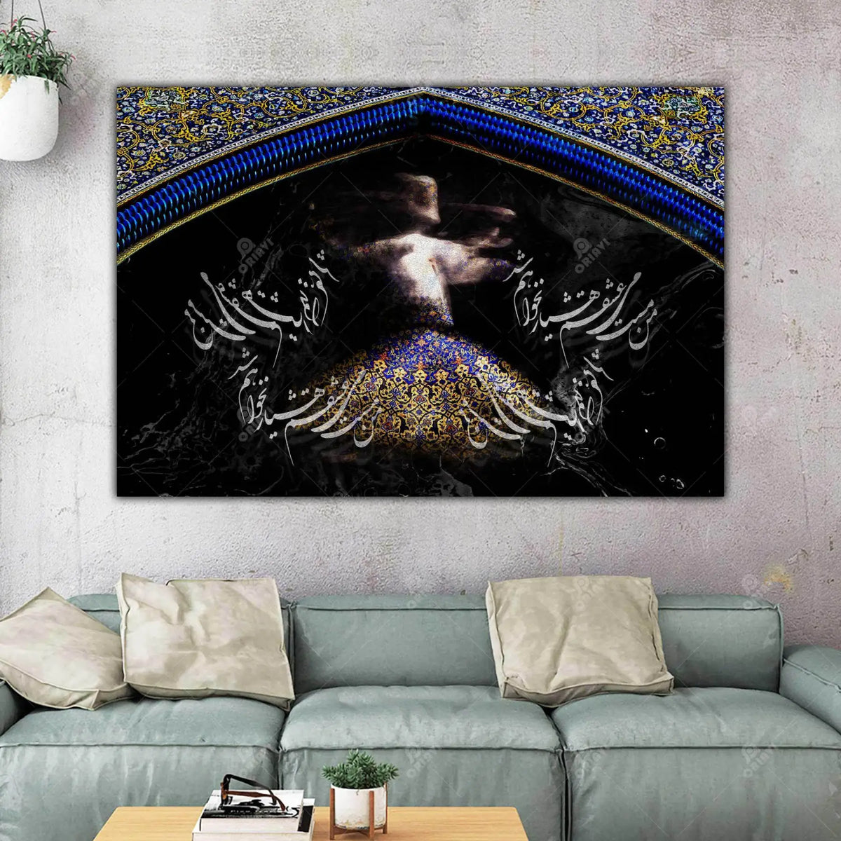 Mast-e Mey-e Eshgh — Iraqi Blue Persian Dancer Canvas