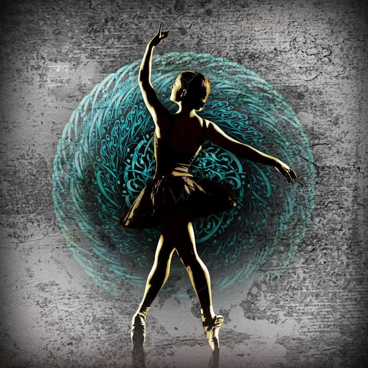My Coquettish Mistress — Hafez Turquoise Dancer Canvas