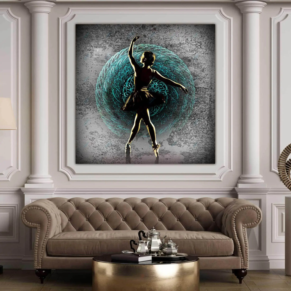 My Coquettish Mistress — Hafez Turquoise Dancer Canvas