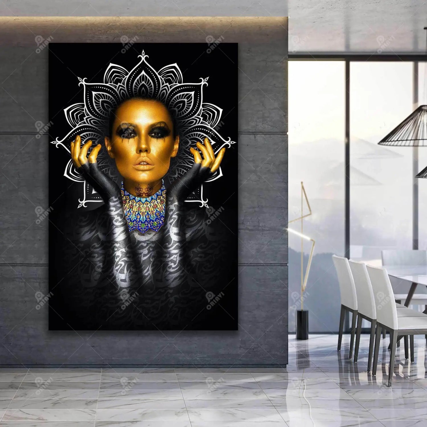 Nothing for Nothing — Gold Mask Persian Portrait Canvas