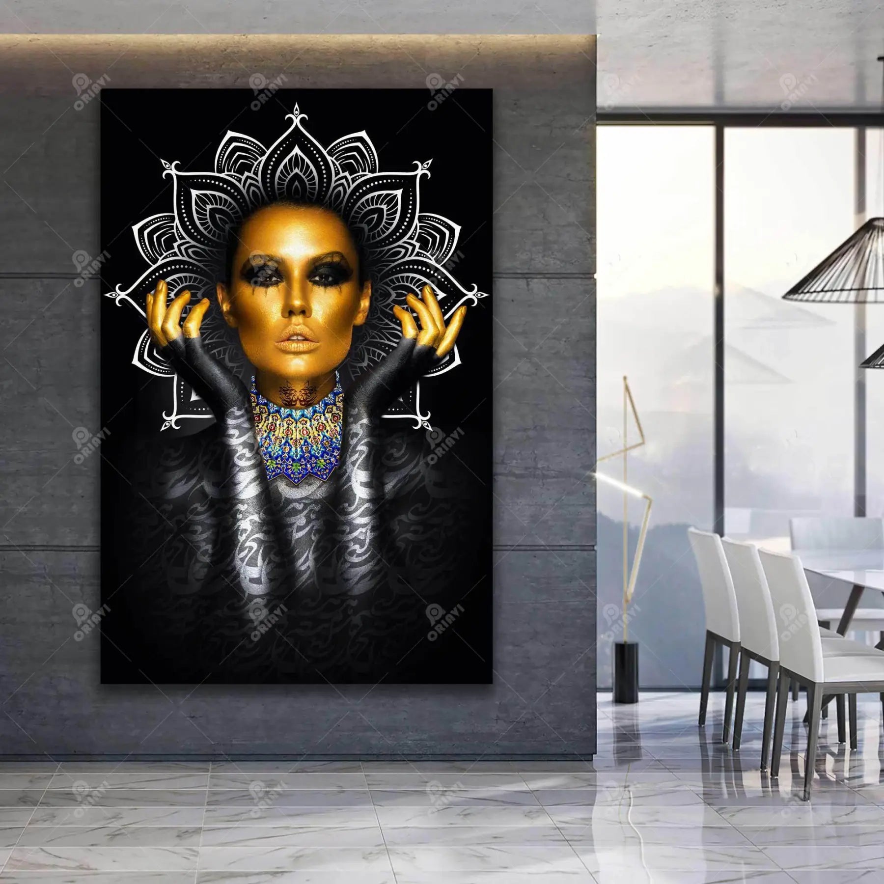 Nothing for Nothing — Gold Mask Persian Portrait Canvas