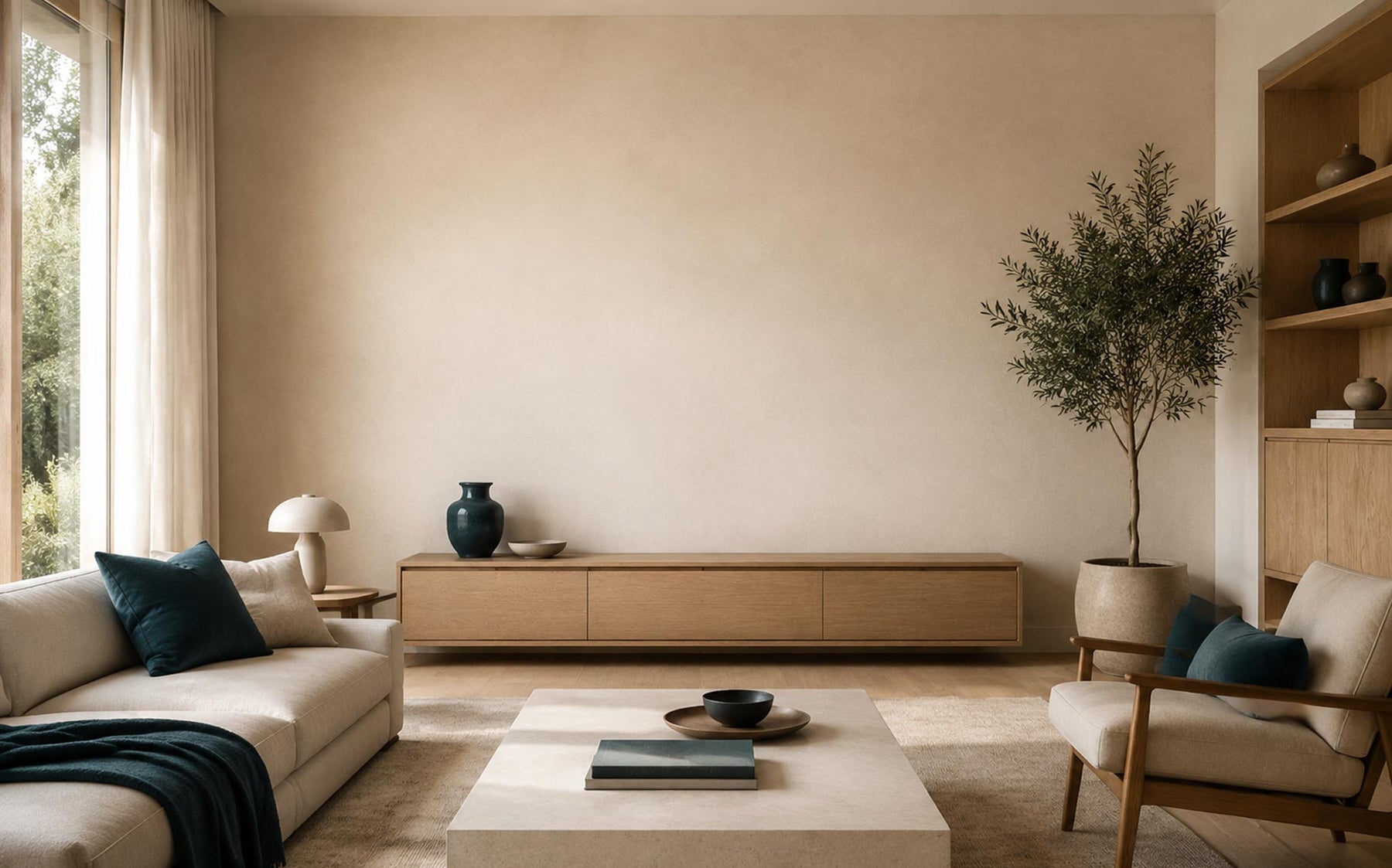 Room before adding ORIAVI wall art