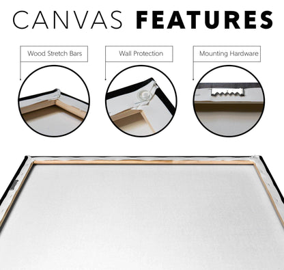 ORIAVI gallery-wrapped canvas features with wood stretcher bars, wall protectors and hanging hardware