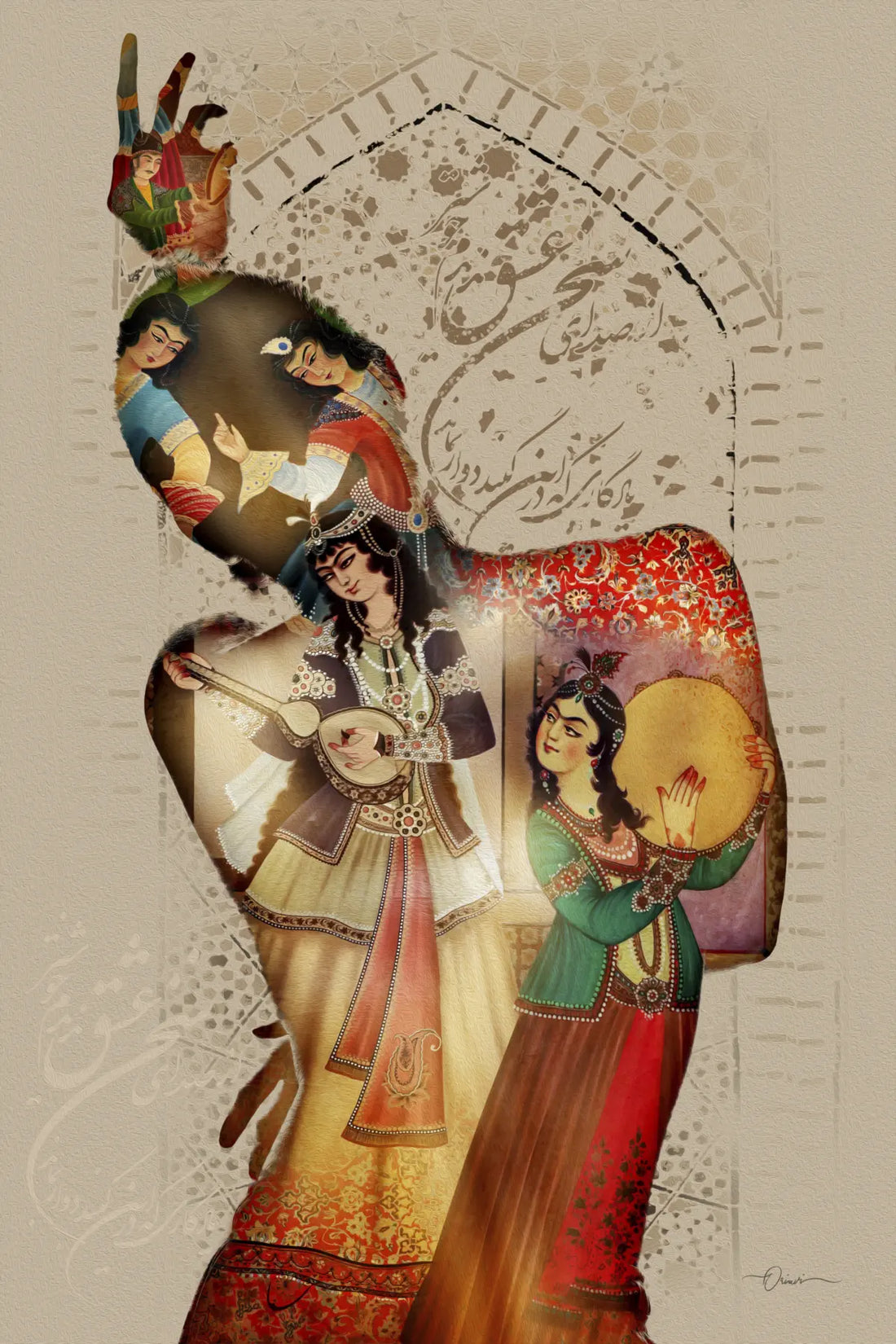 Sokhan-e Eshgh — Hafez Persian Miniature Canvas