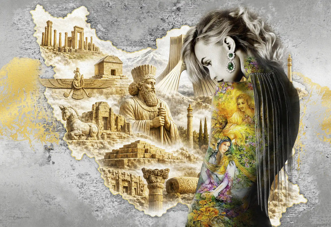 My Iran — Persepolis Persian Woman Heritage Canvas